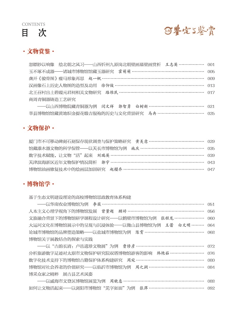 《文物鉴定与鉴赏》杂志2024年6月（下）封面及目录