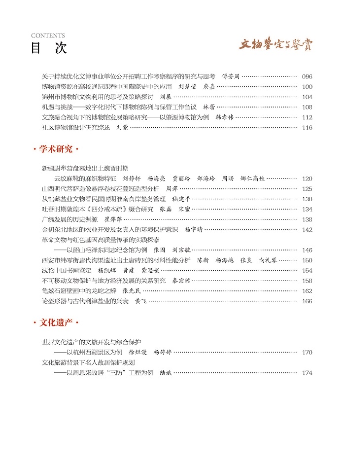 《文物鉴定与鉴赏》杂志2025年2月（下）封面及目录